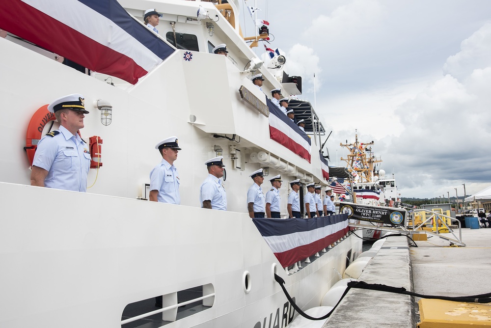 U.S. Coast Guard Conducts Triple Commissioning