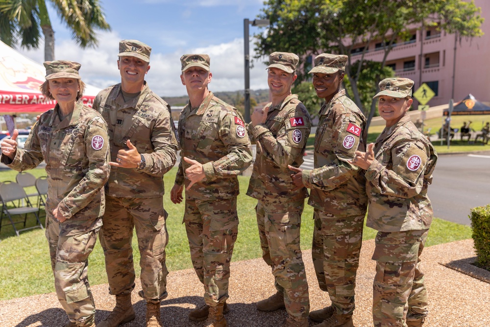 Brigadier General Mary Krueger and the Regional Health Command-Atlantic team of the 2021 Army Medicine Best Leader Competition
