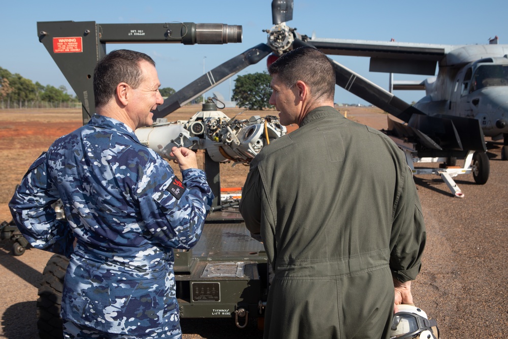 MRF-D gives tour of Aviation Combat Element spaces on RAAF Darwin to Mr. Perrett, MP