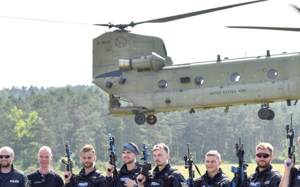 USK Polizei training at Oberdachstetten training area