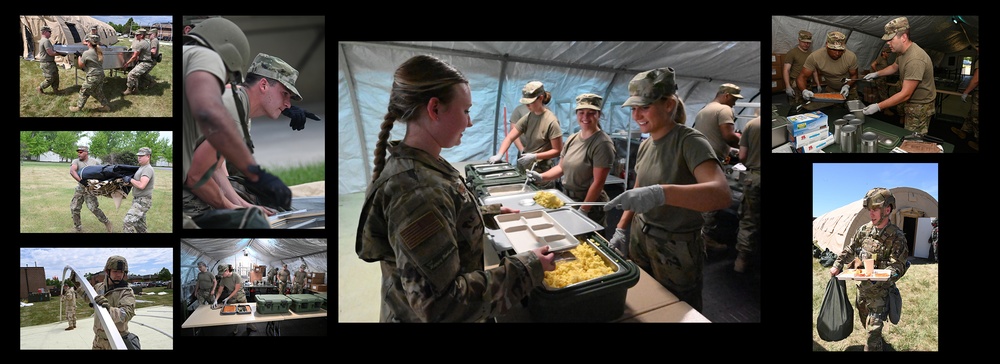 119th Services Flight sets up mobile kitchen and feeds unit during exercise