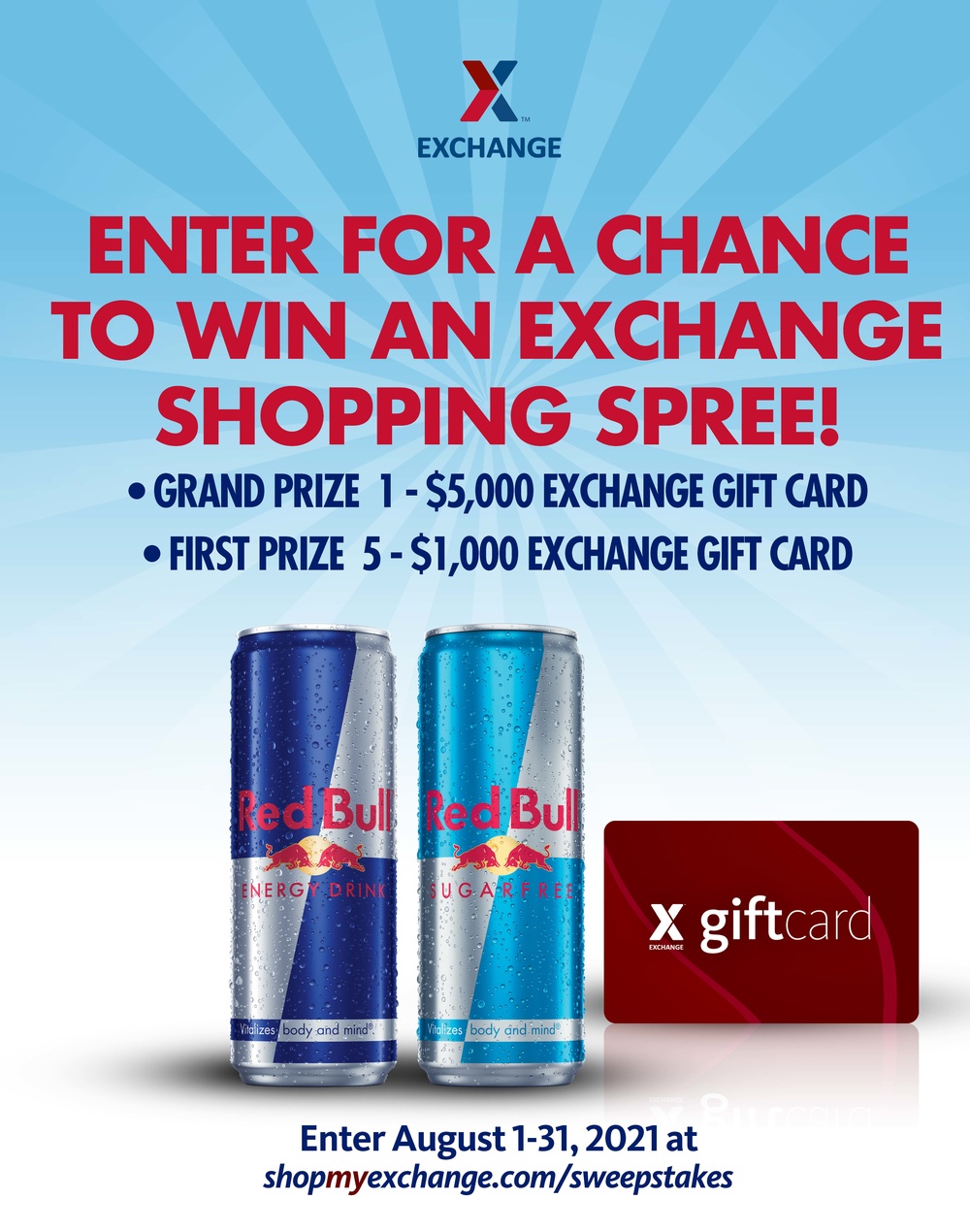 $10,000 in Exchange Shopping Sprees Available through Red Bull Sweepstakes