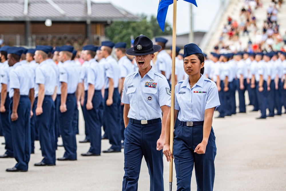 U.S. Air Force Basic Military Training Graduation and Coining Ceremony