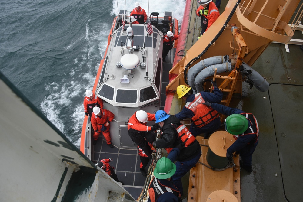 Coast Guard Cutter Healy and Coast Guard Cutter Midgett conduct joint operations in Bering Strait