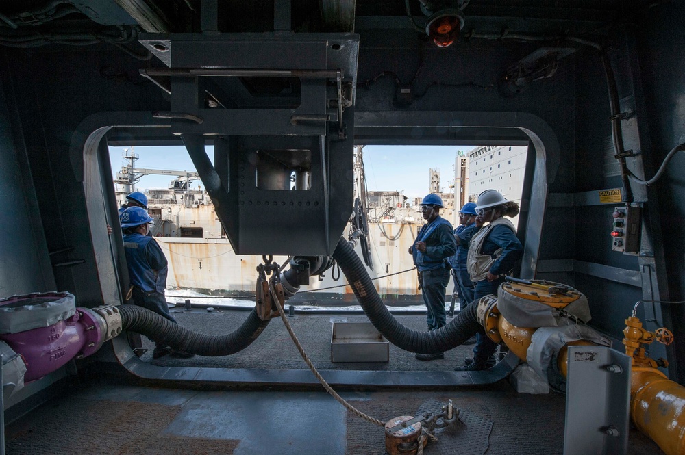 A Replenishment at Sea Aboard USS New Orleans in the Coral Sea 2021