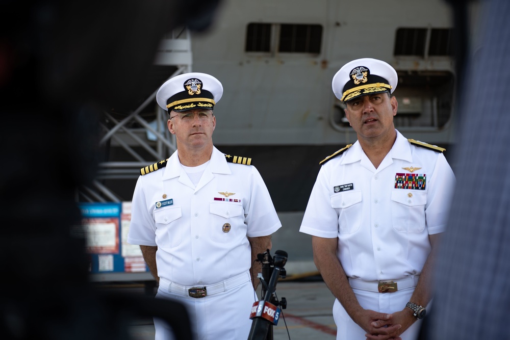 Carrier Strike Group 1 Leaders Speak with Local Media Before Deployment