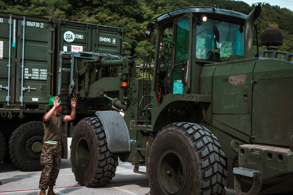 U.S. Marines and Sailors Conduct A Maritime Propositioning Force Offload as Part of Exercise Freedom Banner