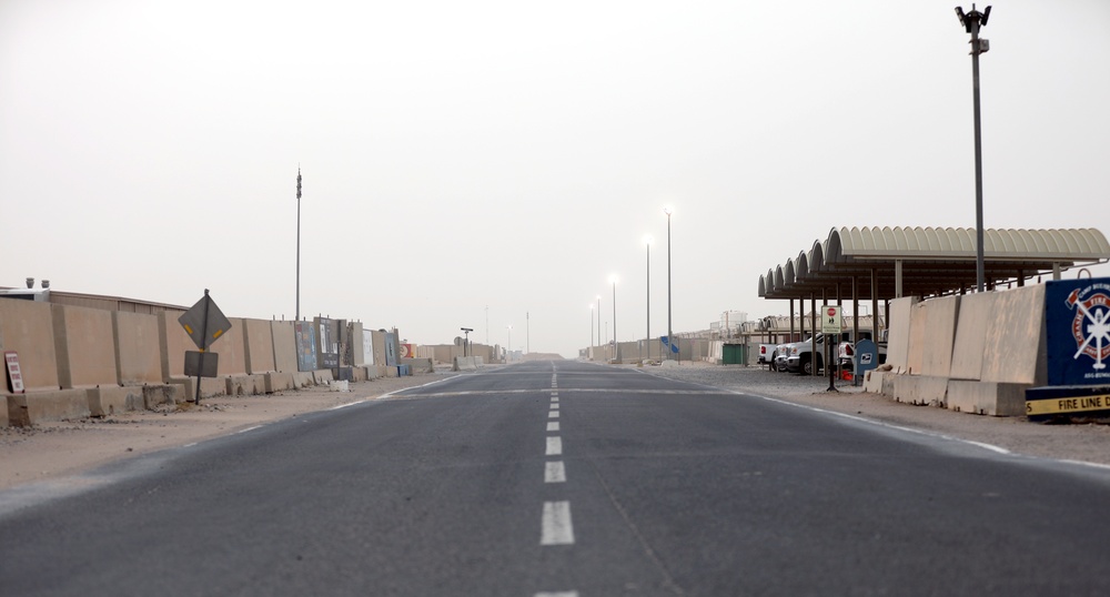 Pre-sand storm conditions at Camp Buehring