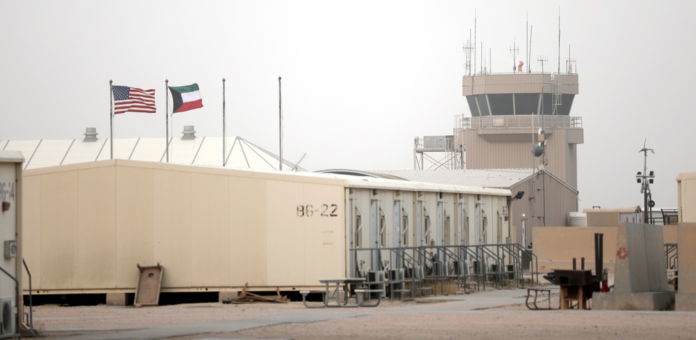 Pre-sand storm conditions at Camp Buehring