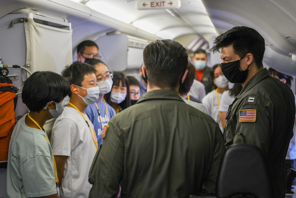 Misawa City Students Tour P-8A Poseidon