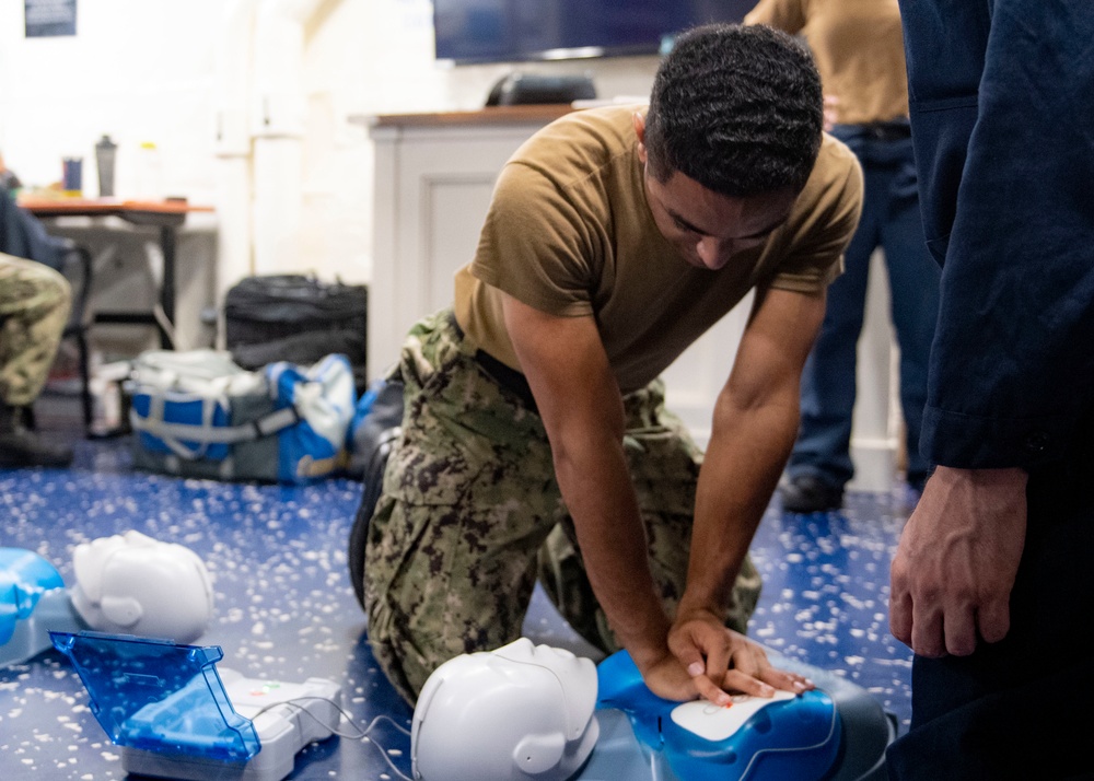 Carter Hall Conducts Medical Training