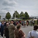 Crowd gathered outside HUB