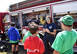 Presidio of Monterey Fire Department teaches Cub Scouts about fire safety