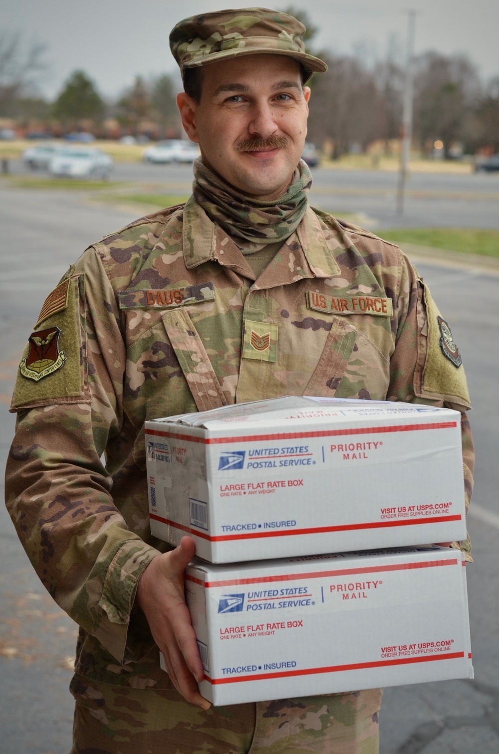 TSgt Vincent Daus sends care packages to AOC personnel deployed overseas