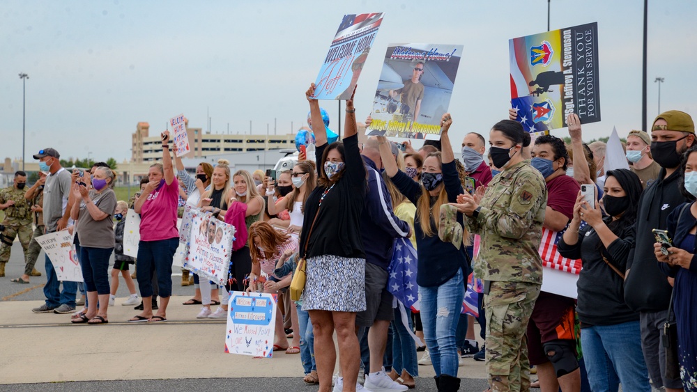 177th Fighter Wing Airmen Return to Base After Four Month Deployment to Middle East