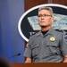 Pentagon Press Secretary holds joint press briefing with Pentagon Force Projection Agency police chief