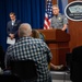 Pentagon Press Secretary holds joint press briefing with Pentagon Force Projection Agency police chief