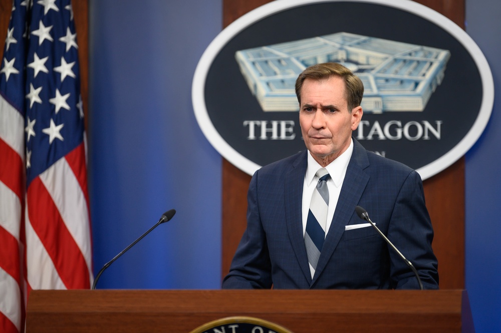 Pentagon Press Secretary holds joint press briefing with Pentagon Force Projection Agency police chief