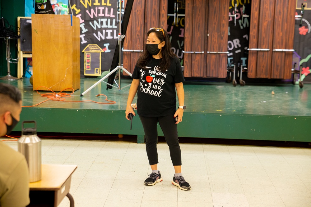 Volunteers help Finegayan Elementary School prepare for the upcoming school year