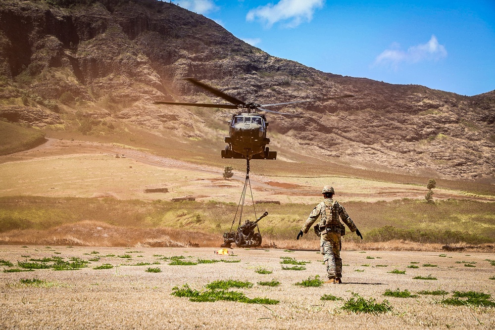M119A3 Gun raid Howitzer sling load