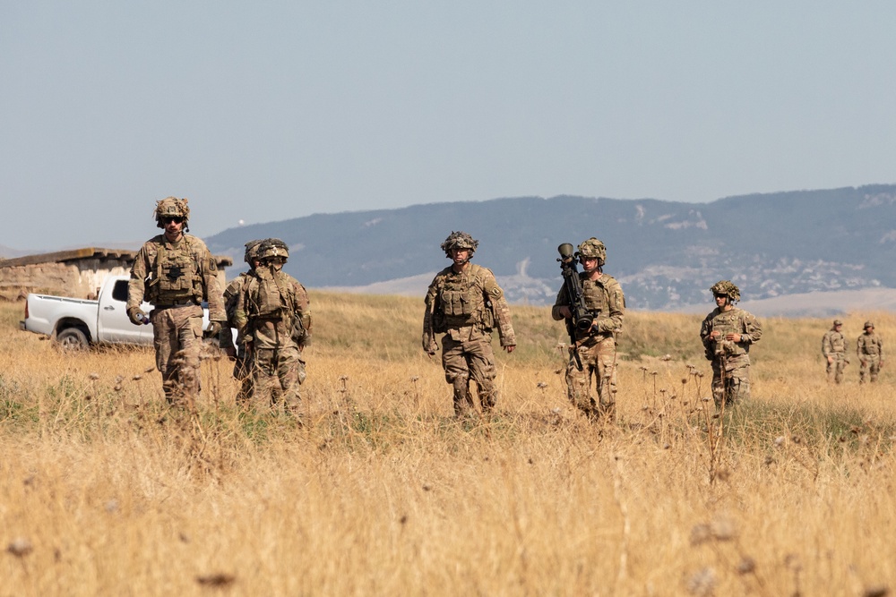 1-91st Calvary Regiment fires the Carl-Gustaf