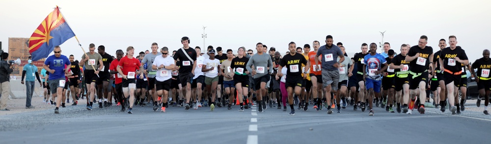 Task Force Phoenix Soldiers participate in 5K Run/Walk at Camp Buehring