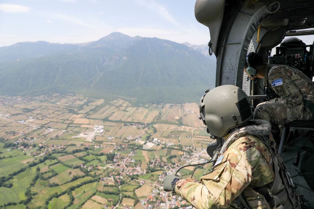 KFOR Task Force Valkyrie Carries Out Wildfire Missions in Western Kosovo