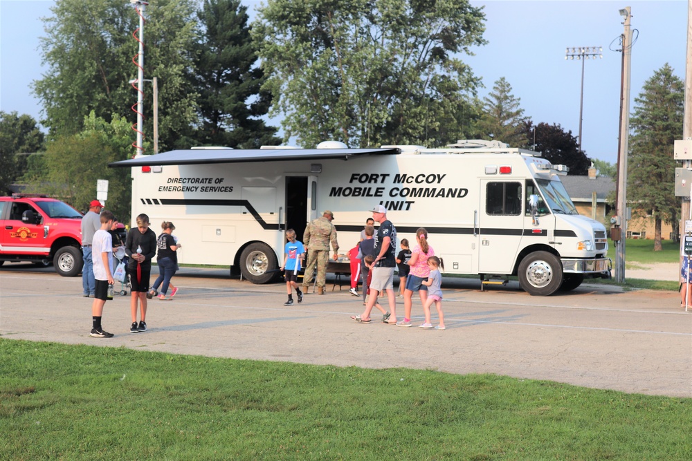 Fort McCoy police, fire personnel support 2021 Monroe County National Night Out