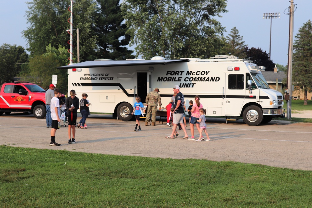 Fort McCoy police, fire personnel support 2021 Monroe County National Night Out