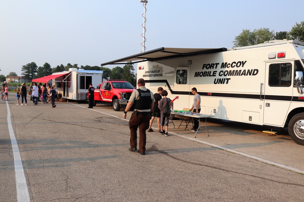 Fort McCoy police, fire personnel support 2021 Monroe County National Night Out