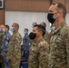 Sgt. Morgan Figgs stands for the United States of America's national anthem
