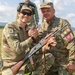 Sgt. Morgan Figgs poses with a Romanian Reserve Soldier