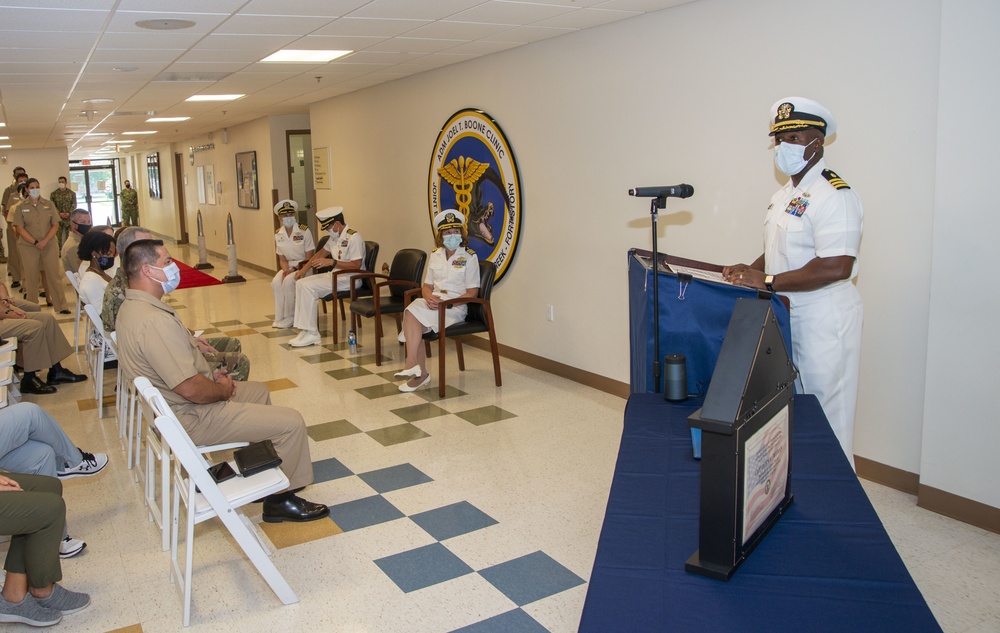BRANCH HEALTH CLINIC ADMIRAL JOEL T. BOONE HOLDS CHANGE OF CHARGE