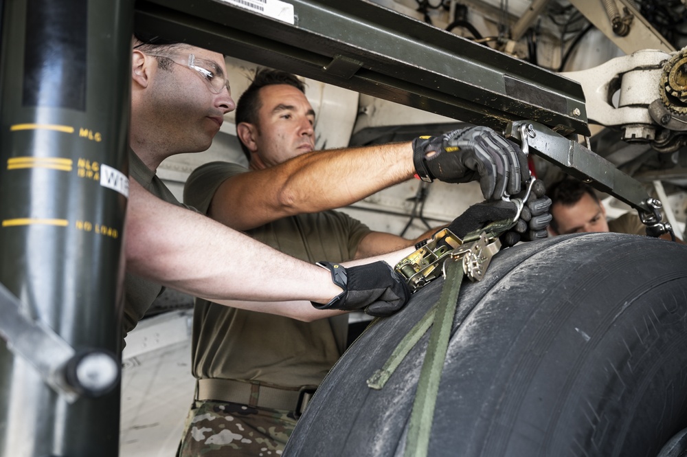 Tire strapped