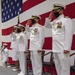 The official party render salutes for the parading of the colors at NCDOC's change of command ceremony