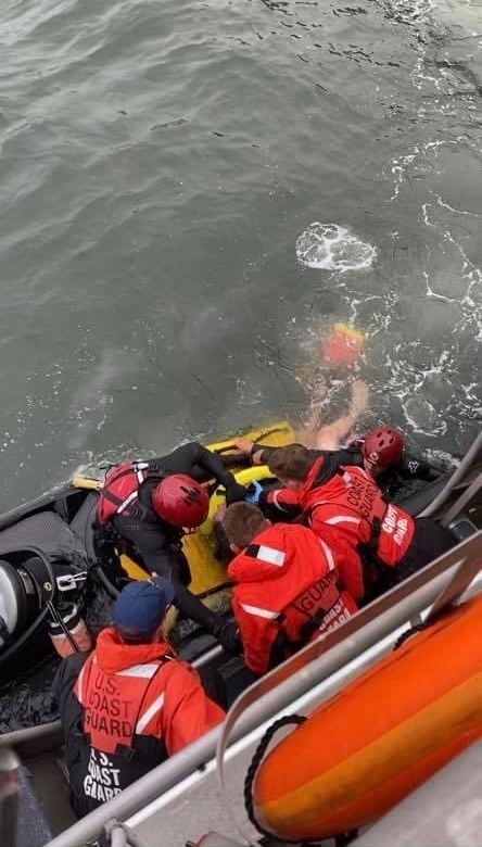 Coast Guard, partner agencies rescue man and 6 dogs, continue response to fuel spill near Tomales Point
