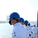 USS Lake Champlain (CG 57) Sailors Man The Rails