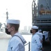 USS Lake Champlain (CG 57) Sailors Man The Rails