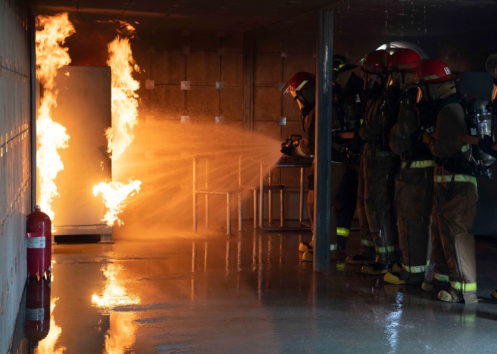 NROTC Midshipmen Complete Firefighter Training During Sea Trials 2021