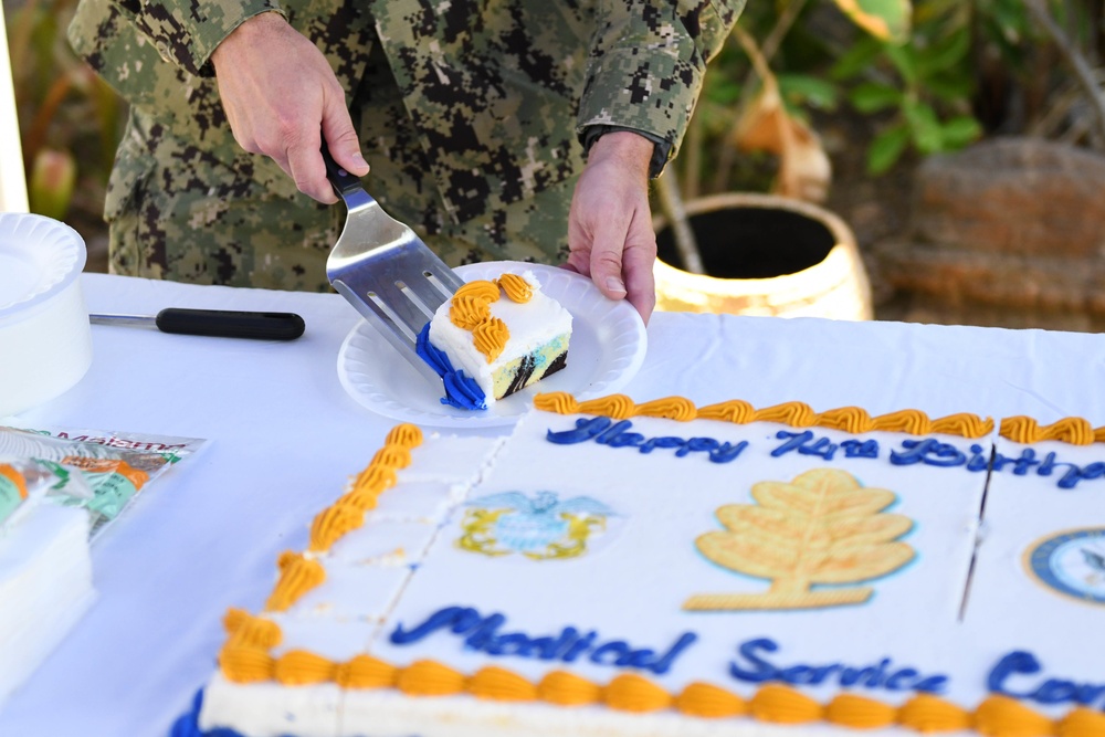 Cake served at Navy Medical Service Corps Birthday