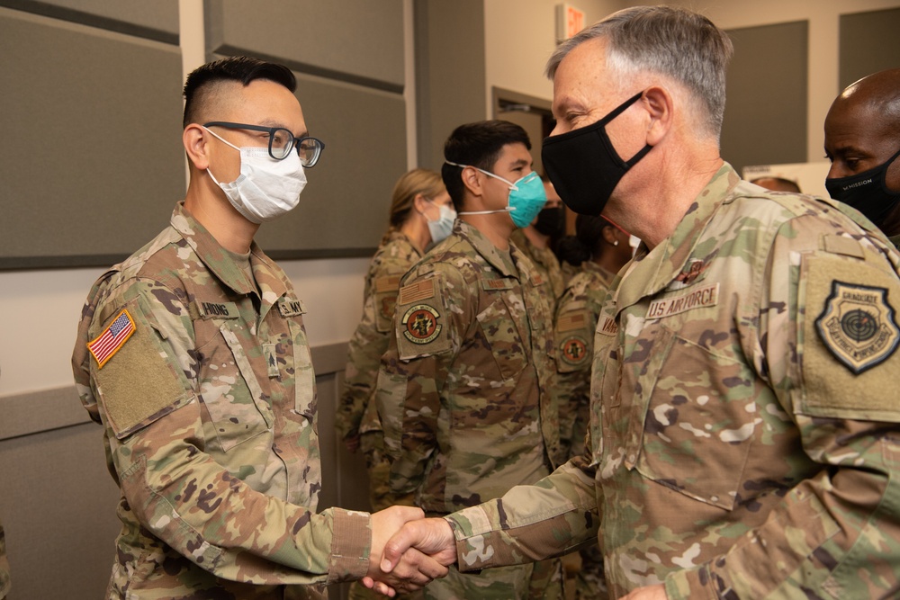 NORTHCOM commander presents coins to Task Force Eagle members