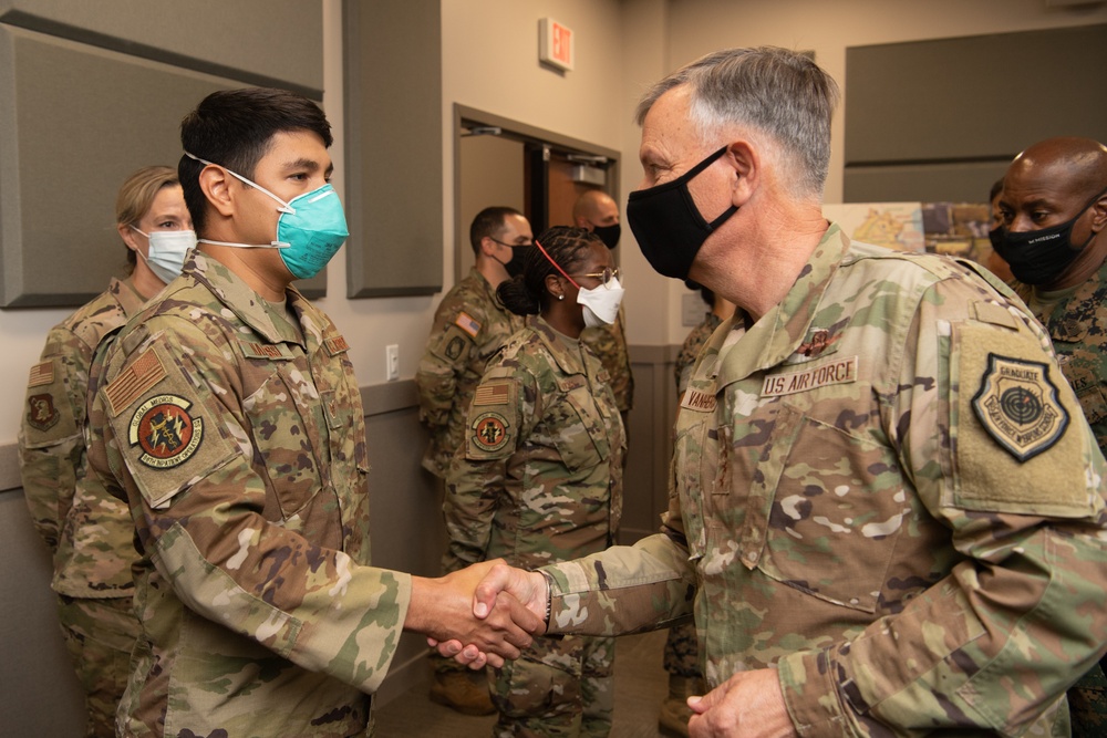 NORTHCOM commander presents coins to Task Force Eagle members