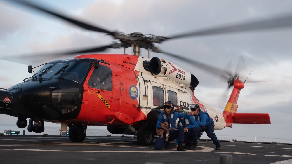 Maritime Security Response Team-West conducts flight operations abroad Coast Guard Cutter Munro