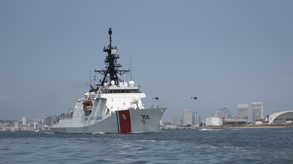 Coast Guard Cutter Munro gets underway