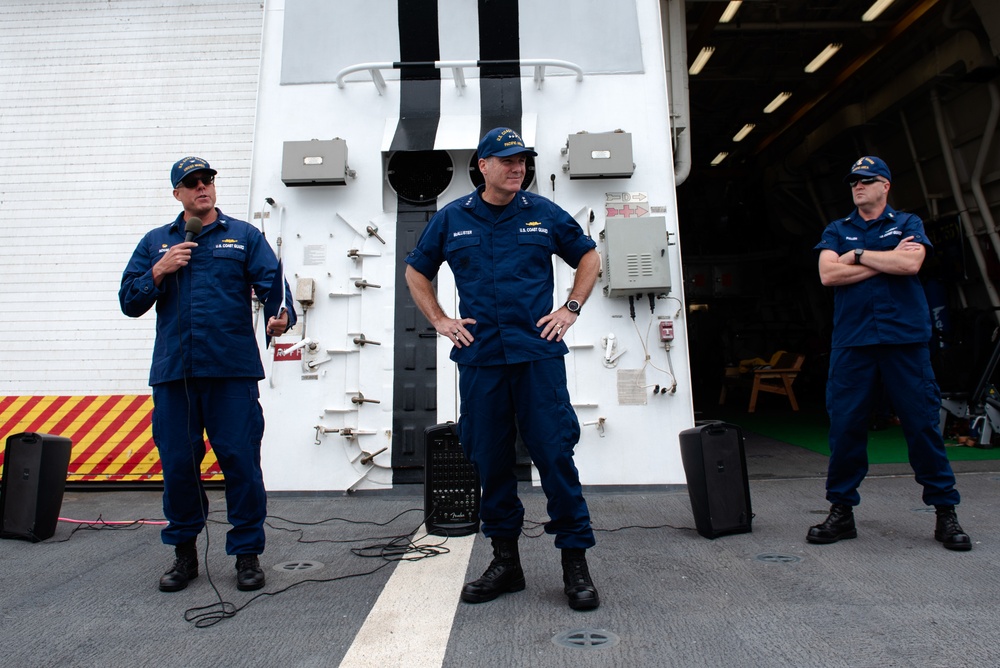 Vice Adm. McAllister visits Coast Guard Cutter Munro