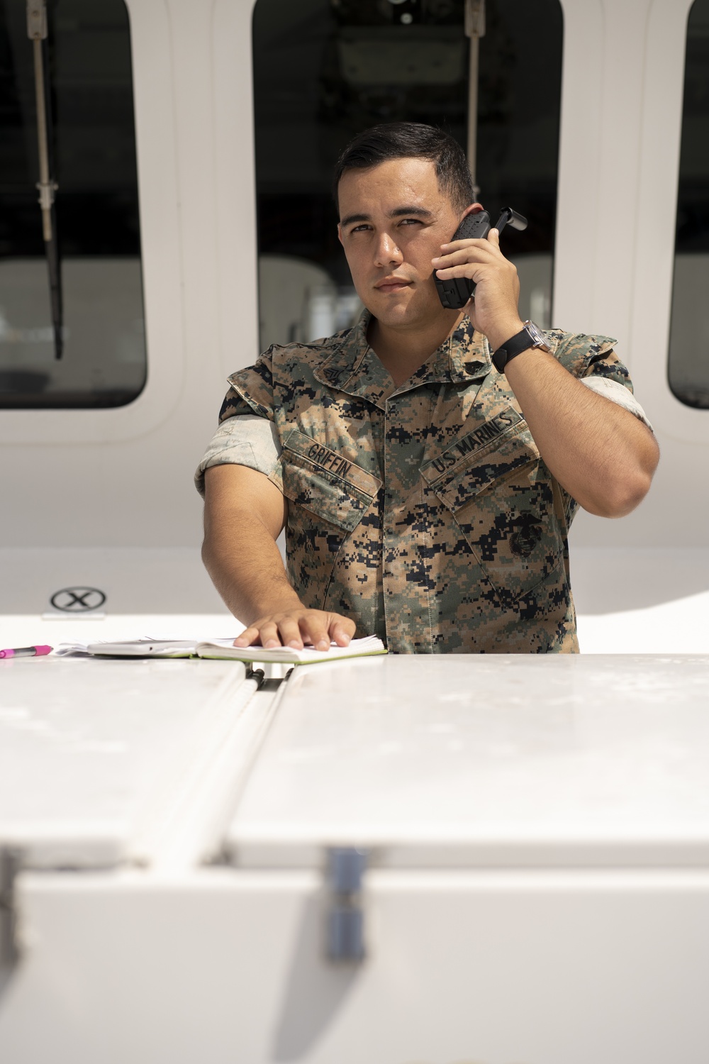 LSE21-3d Reg Comms Marines establish Communications with Coastguardsmen