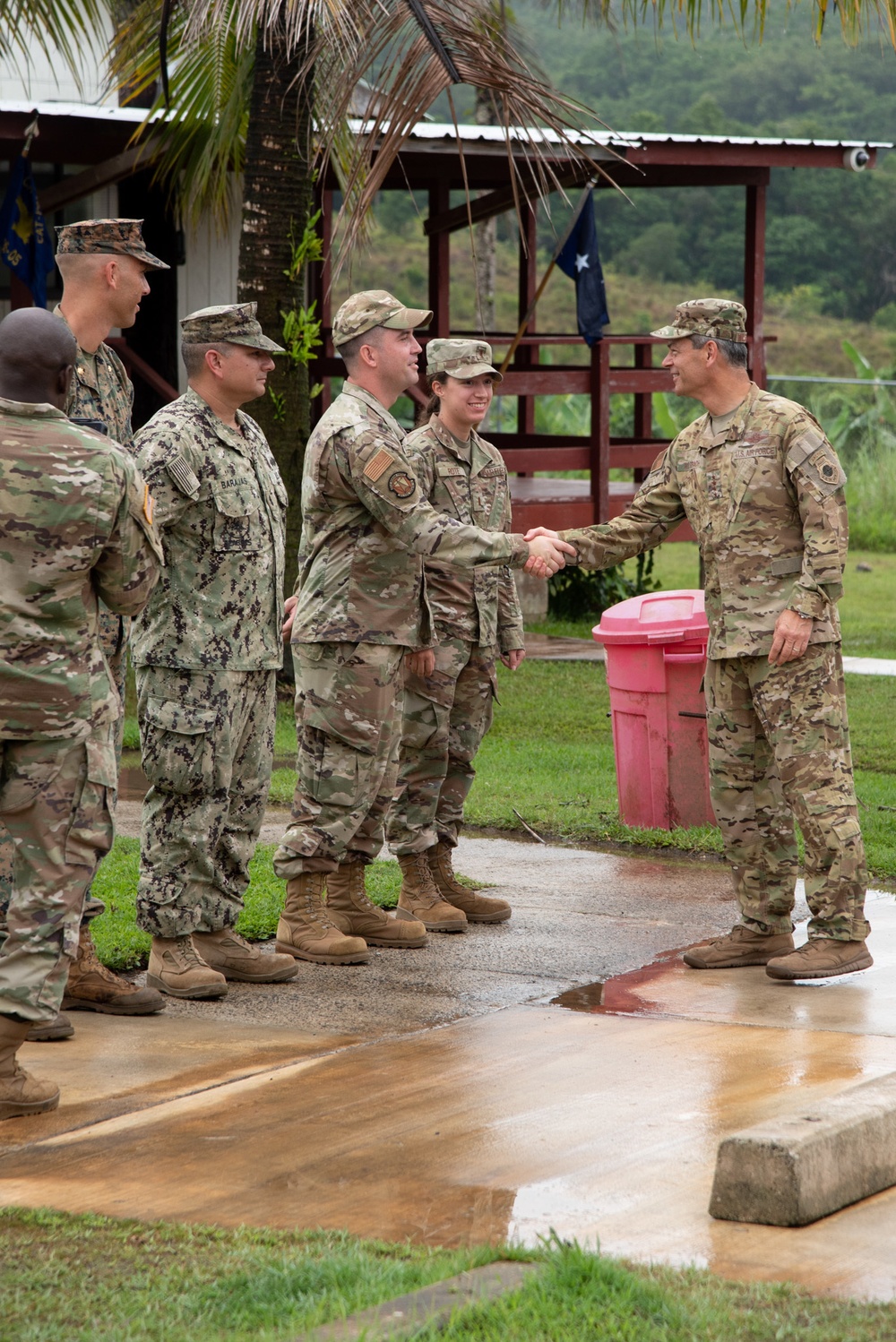 U.S. Navy Seabees deployed with NMCB-5’s Detail Palau attend Fallen Heroes Ceremony