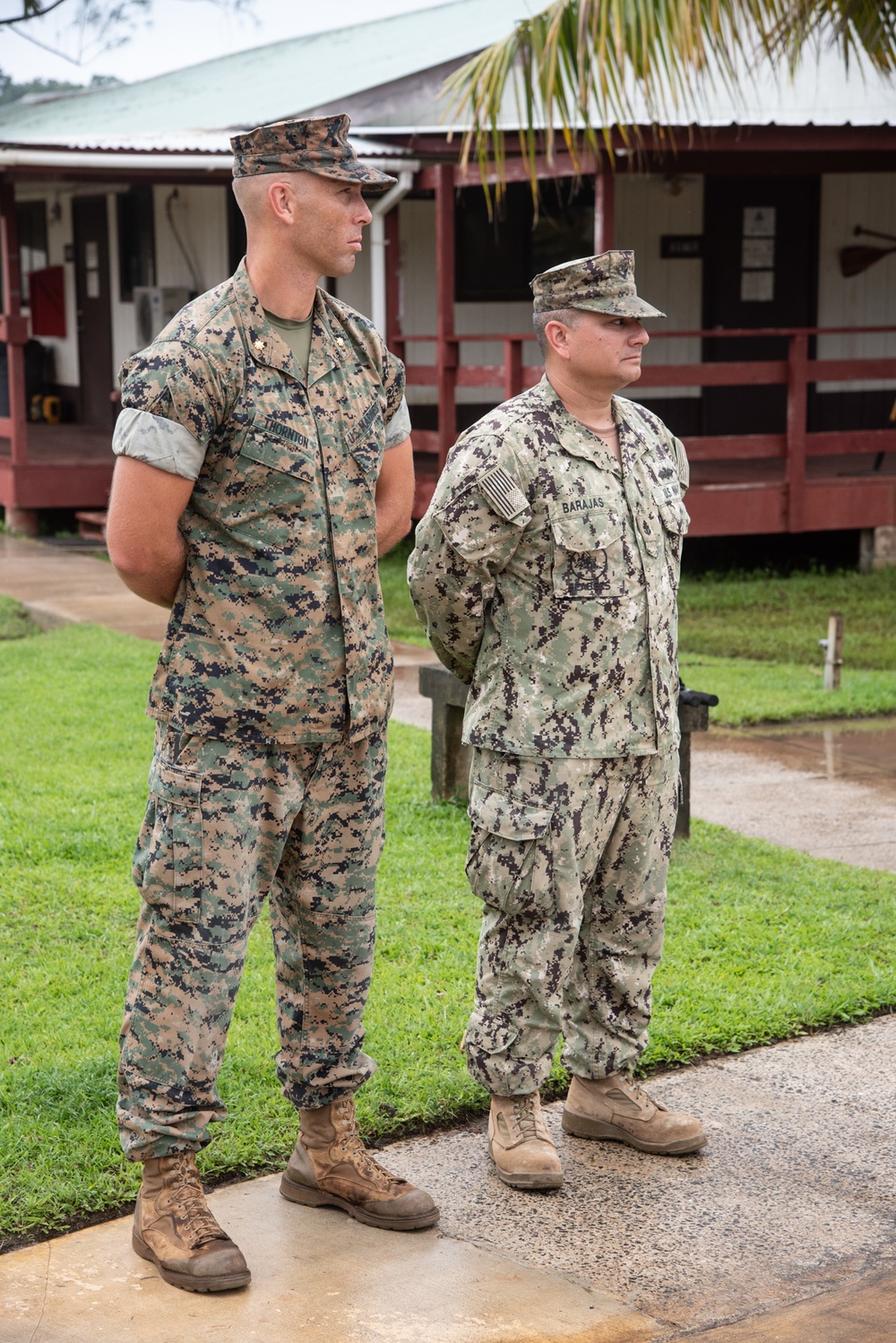 U.S. Navy Seabees deployed with NMCB-5’s Detail Palau attend Fallen Heroes Ceremony
