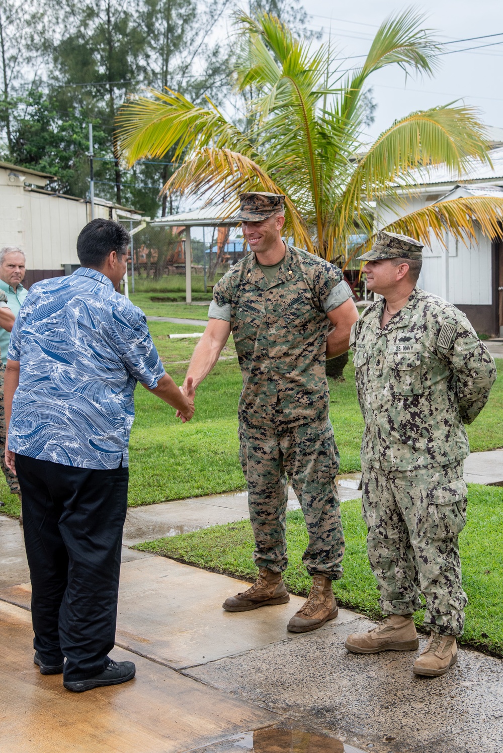 U.S. Navy Seabees deployed with NMCB-5’s Detail Palau attend Fallen Heroes Ceremony