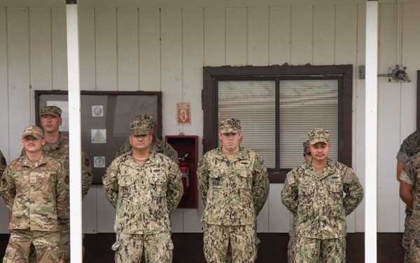 U.S. Navy Seabees deployed with NMCB-5’s Detail Palau attend Fallen Heroes Ceremony